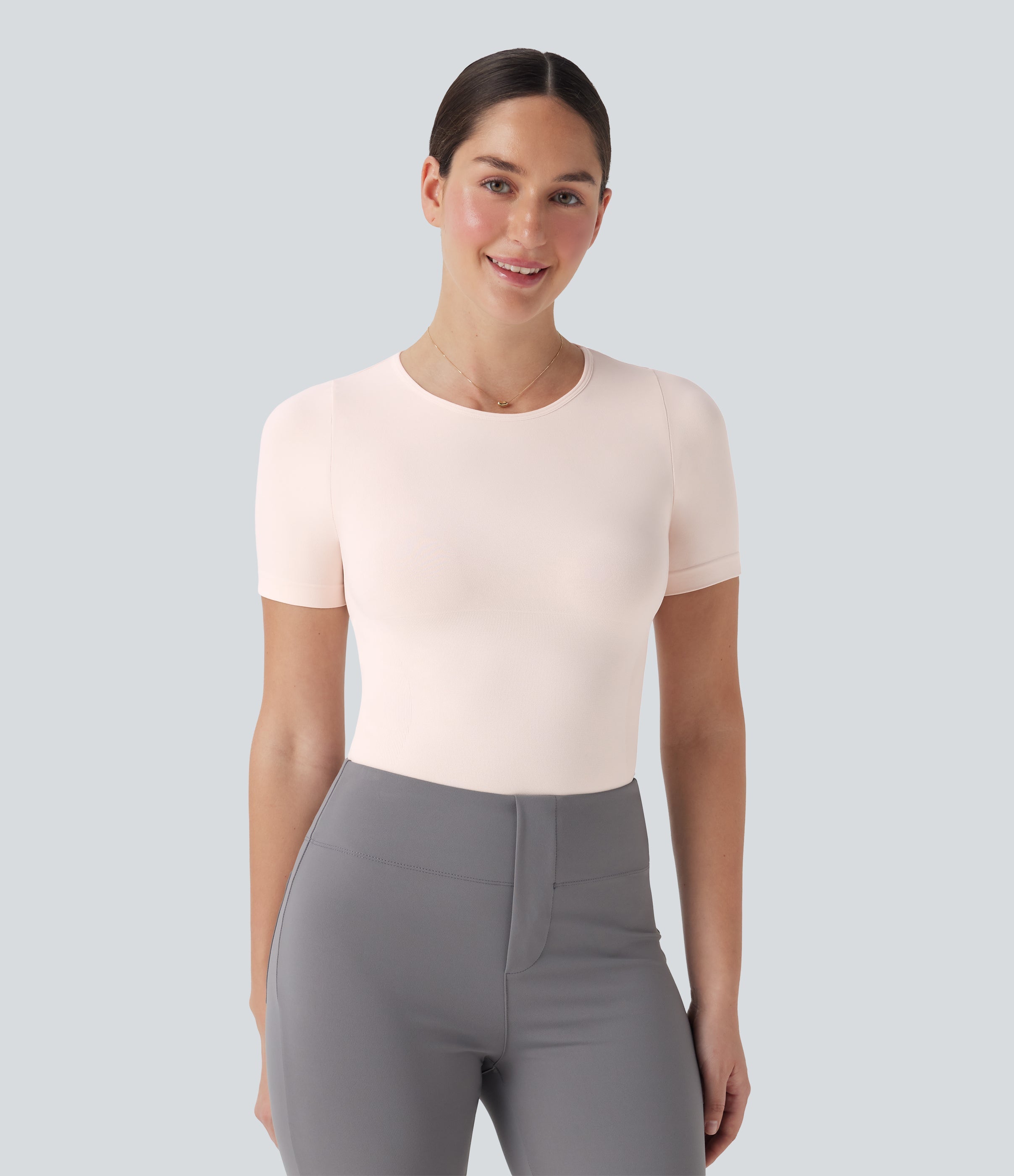 Seamless Flow Smoothing Adjustable Leg Straps Work Bodysuit-Easy Peezy