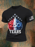 Men's Retro  250th Anniversary American Art  Print T-Shirt