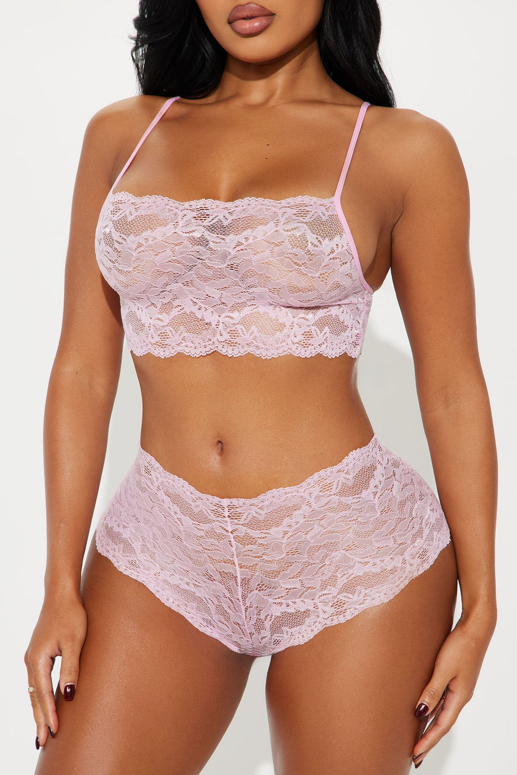 Sultry Moments Lace 2 Piece Set - Black