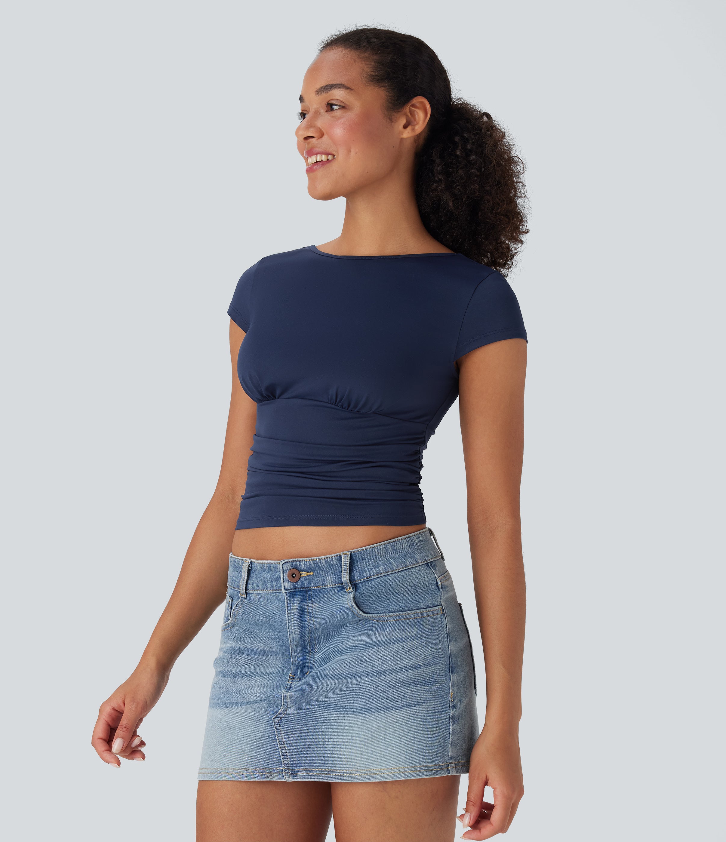 Ruched Skinny Top
