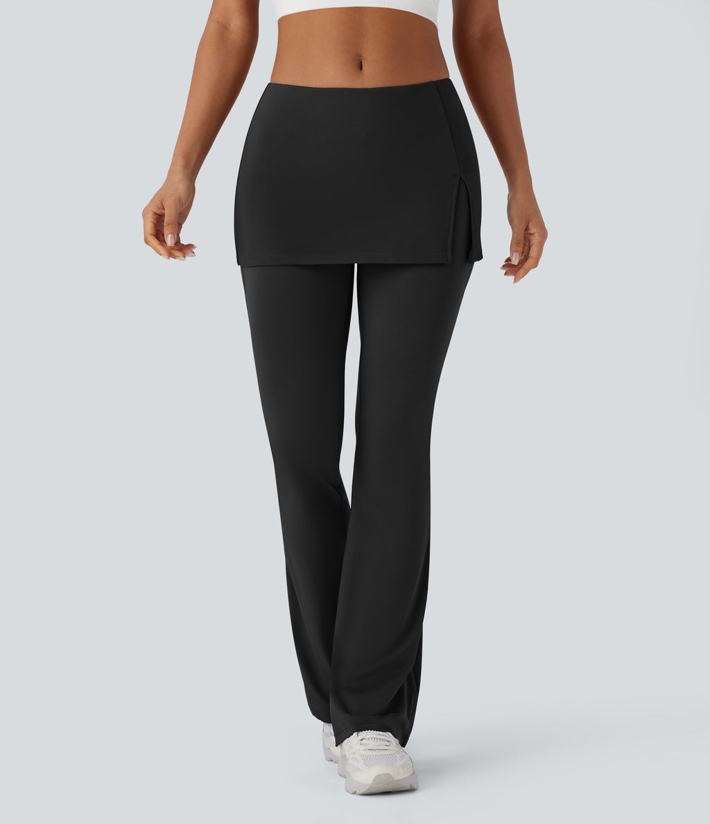 Mid Rise 2-in-1 Cool Touch Yoga Bootcut Pants