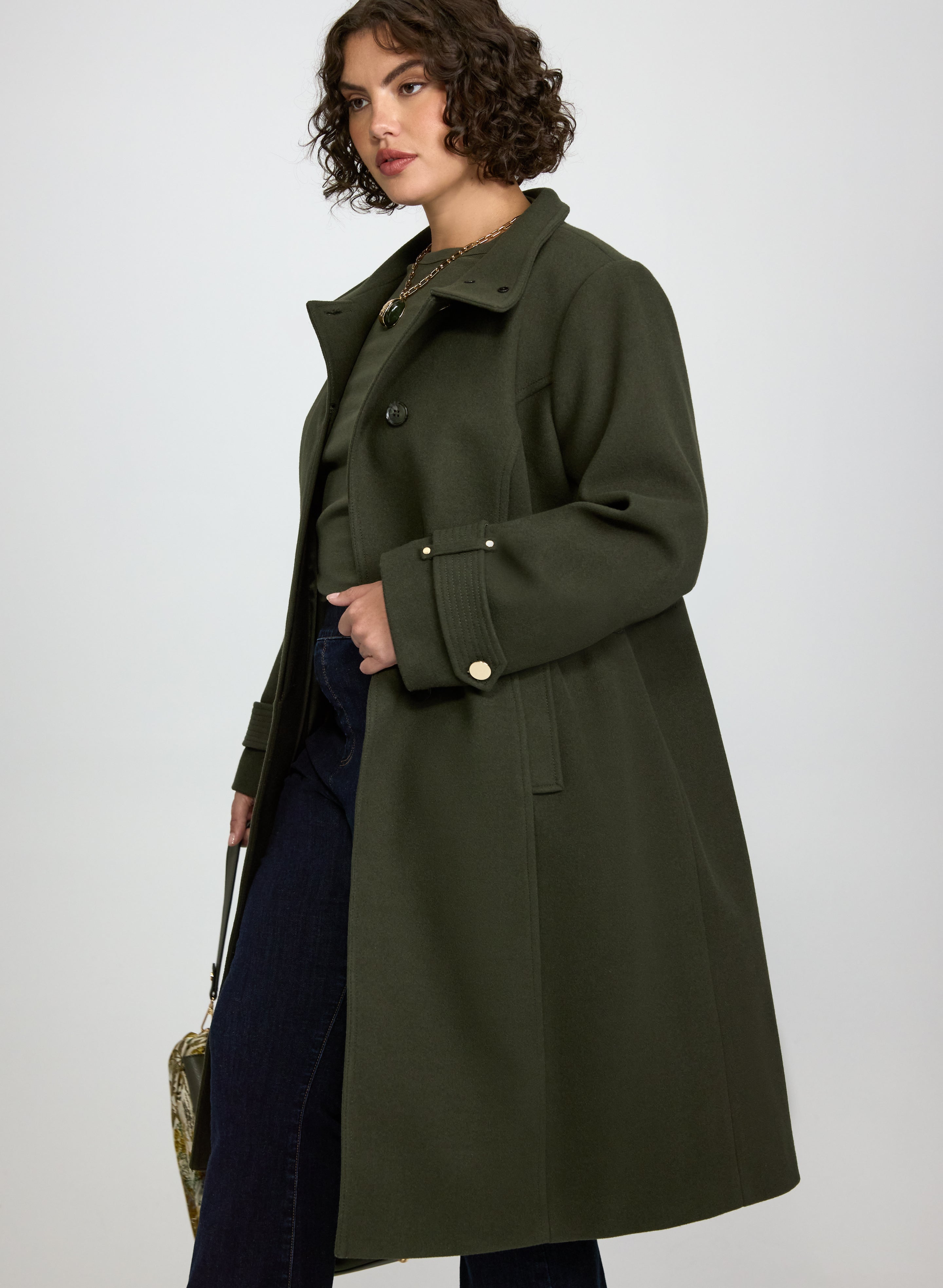 Long Button-Down Coat