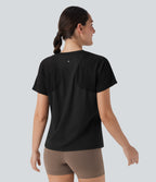 Cut Out Short Sleeve Running Sports Top