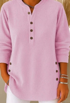 Women's Solid Color Crew Neck Long Sleeve Casual Loose Knit Pullover