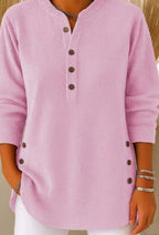Women's Solid Color Crew Neck Long Sleeve Casual Loose Knit Pullover