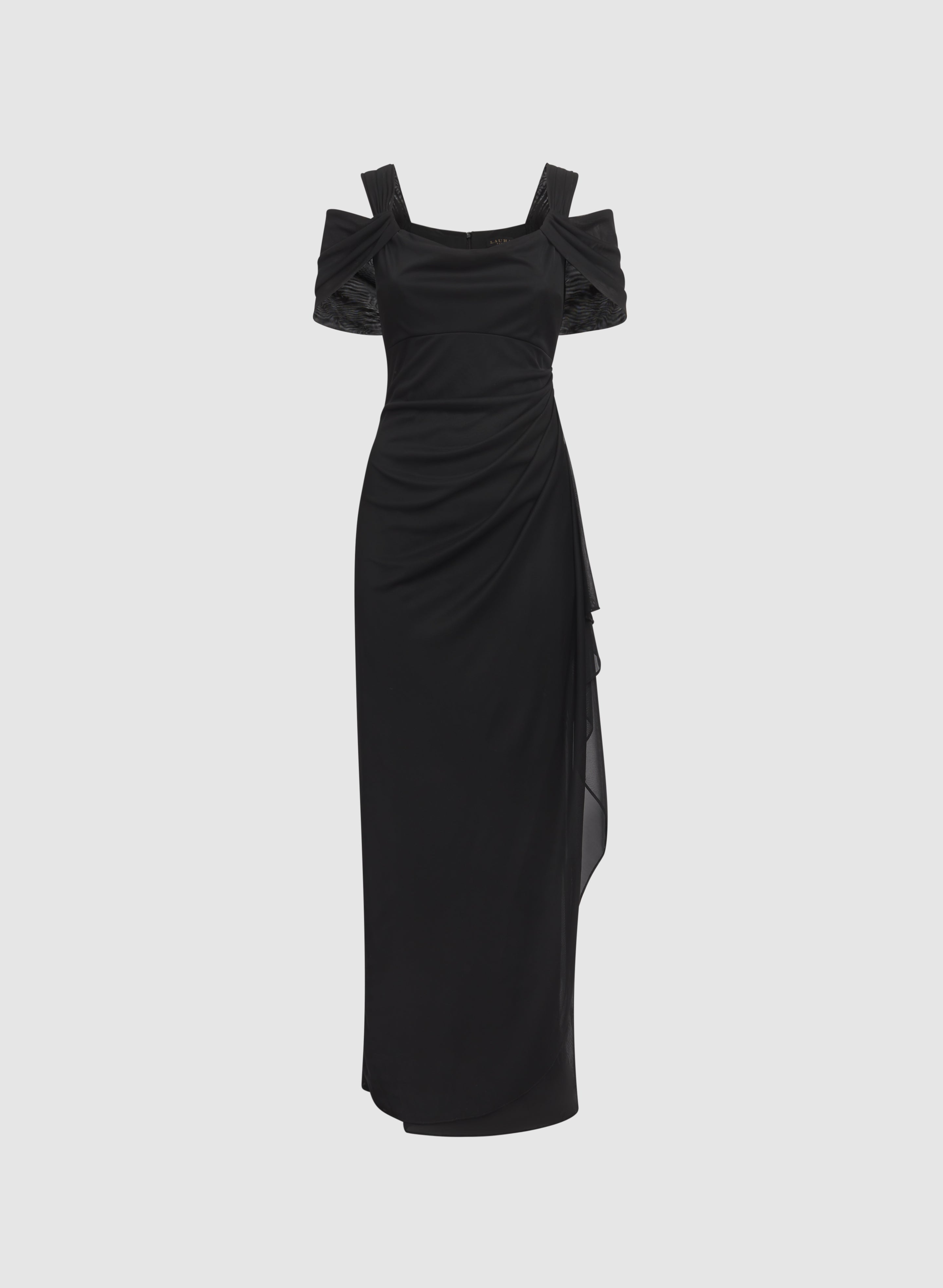 Mesh Cowl Neck Dress