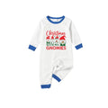 Blue Holiday Christmas Family Pajamas Set with Cheerful Gnome Print Pattern