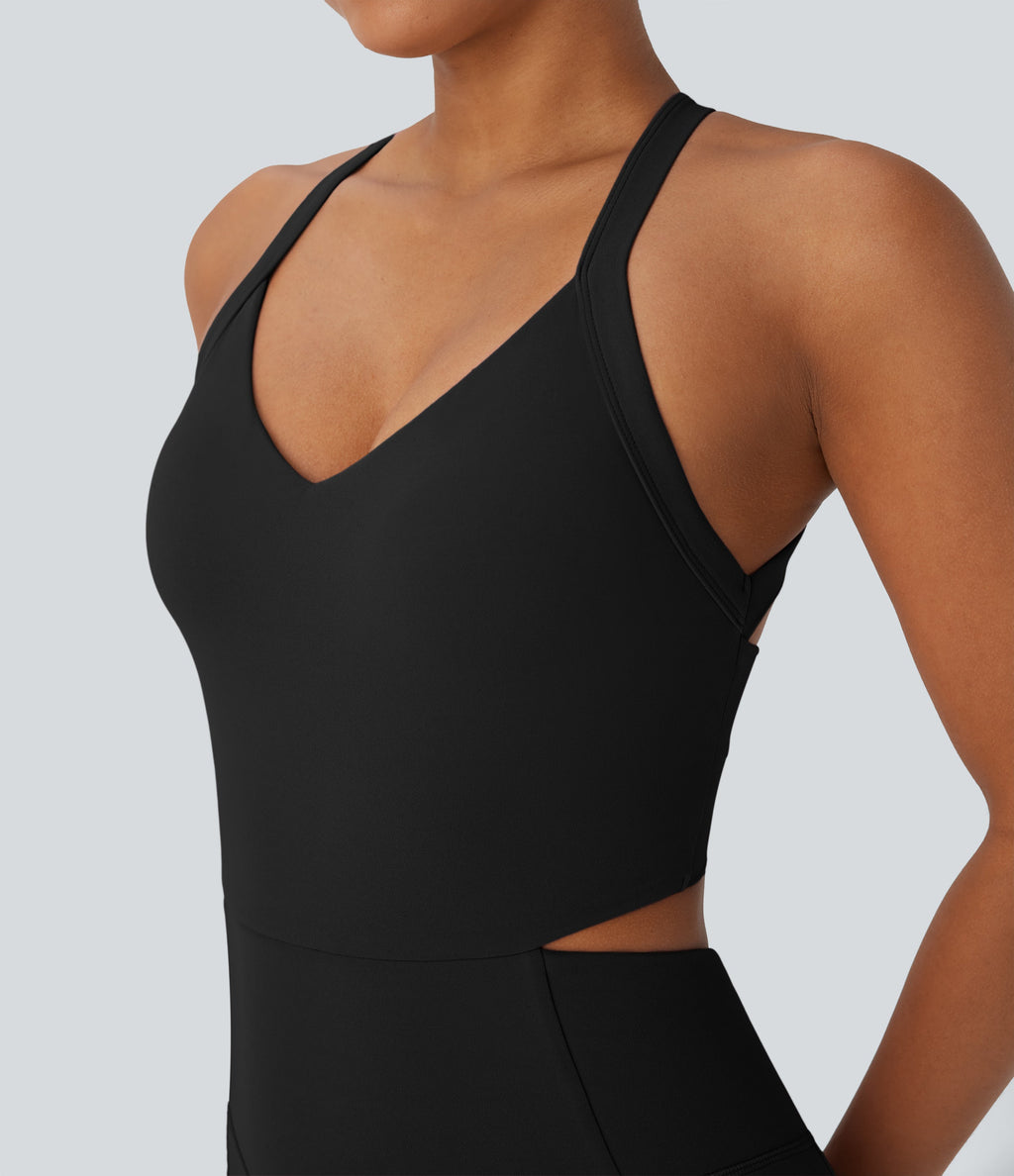UltraSculptTM SoCinched Tummy Control Training Romper with Pockets-Easy Peezy Edition