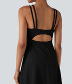 Cut Out 2-in-1 Mini Swim Dress