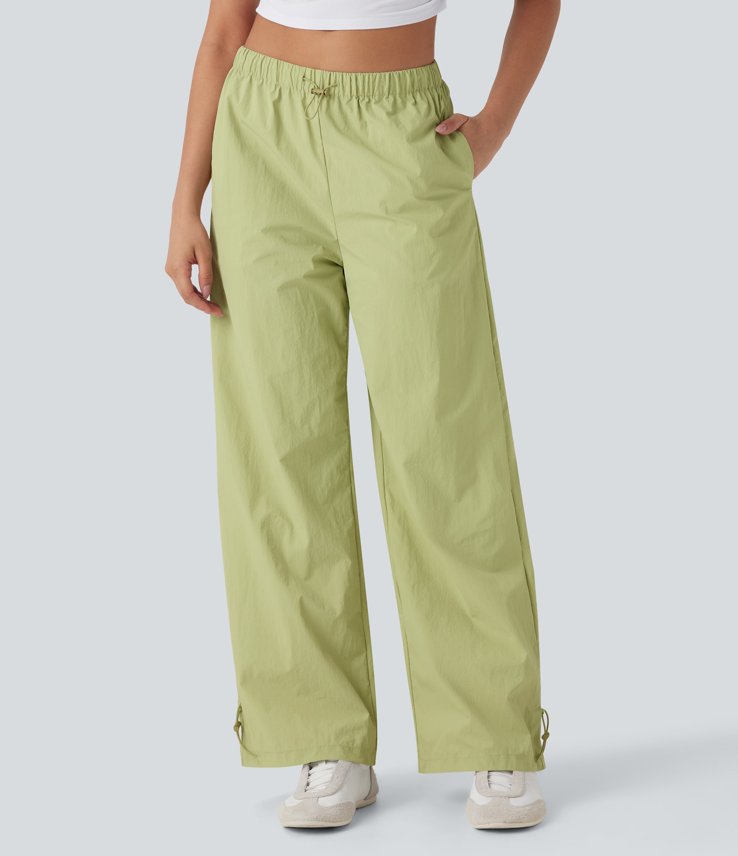 Low Rise Cinchable Hem Yoga Joggers with Pockets