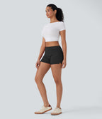 Low Rise Yoga Biker Shorts 3'' with Pockets