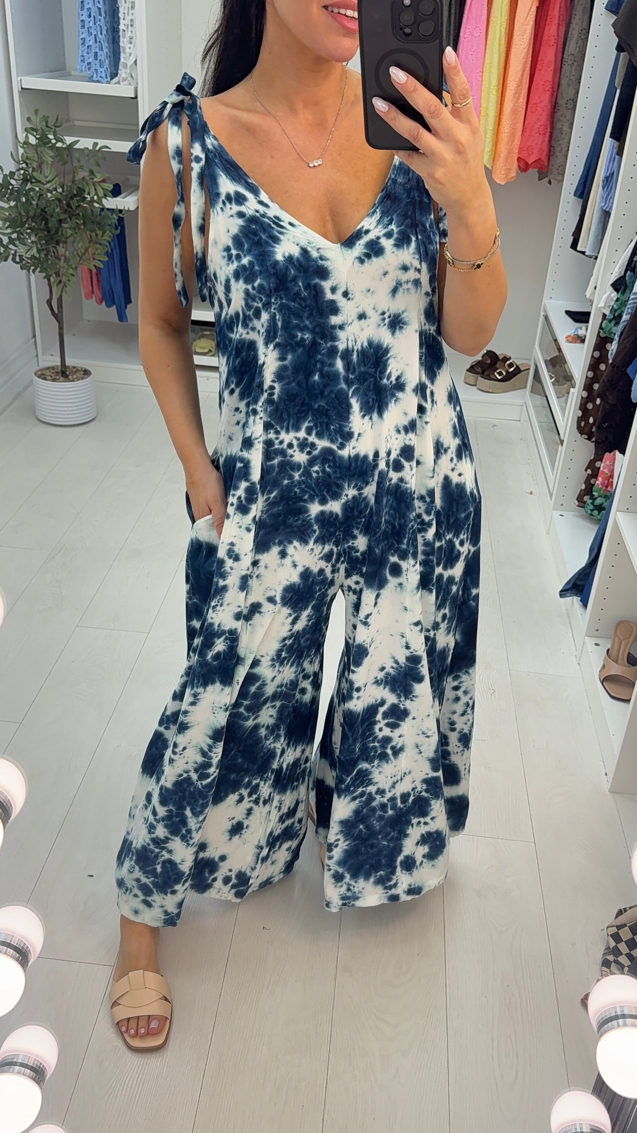 Tulum Tie Dye Loose Fit Jumpsuit