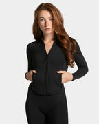 Allrounder Shaping Two-Piece Set, High-Waist Wide-Leg Pants & Zipper Jacket, Breathable Sporty, Long Sleeve, All Seasons, Yoga & Gym Wear
