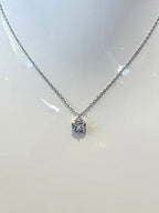 One Stone Diamonte Necklace (2 Colours)