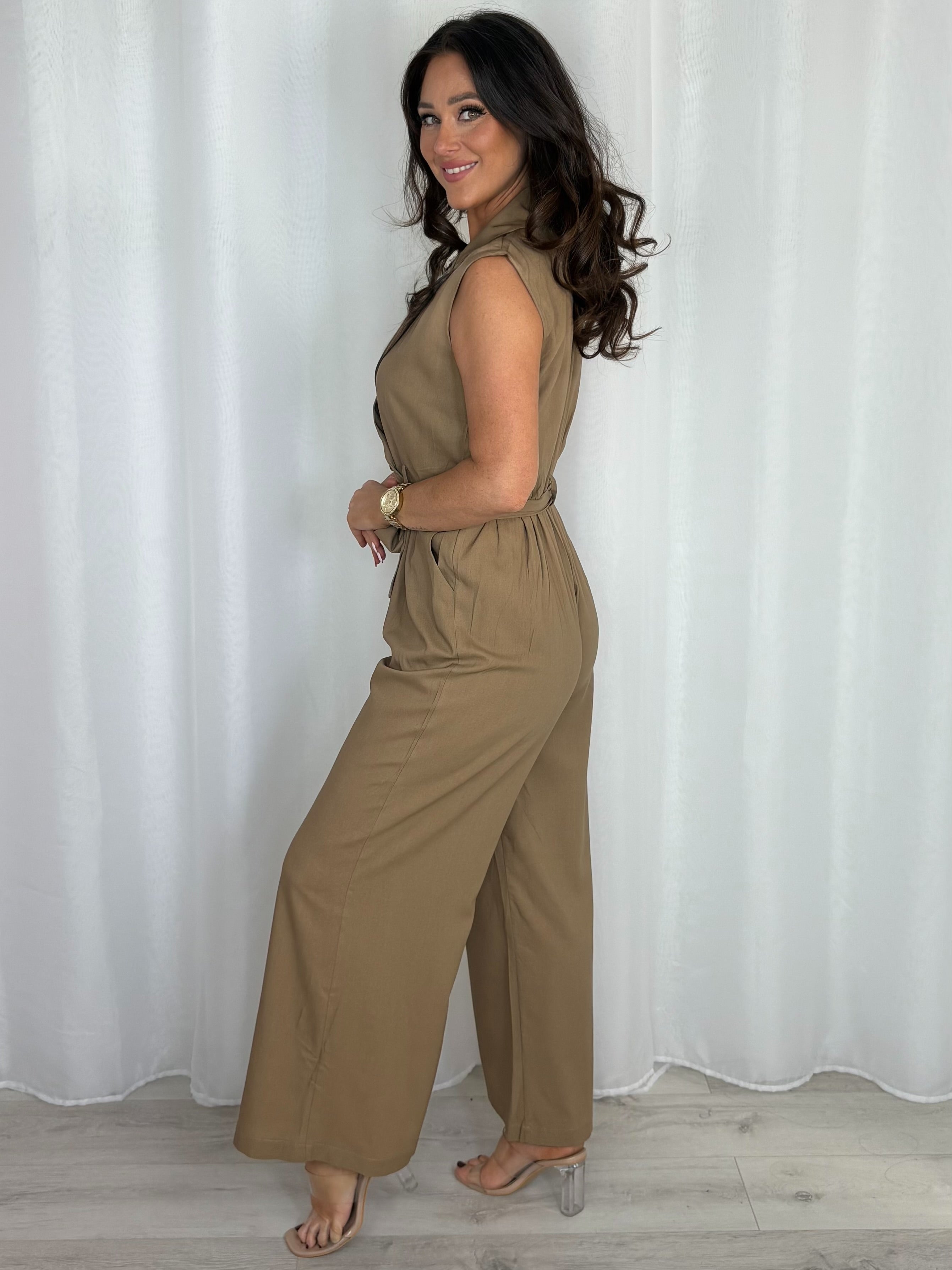Tie Up Double Button Jumpsuit (5 Colours)