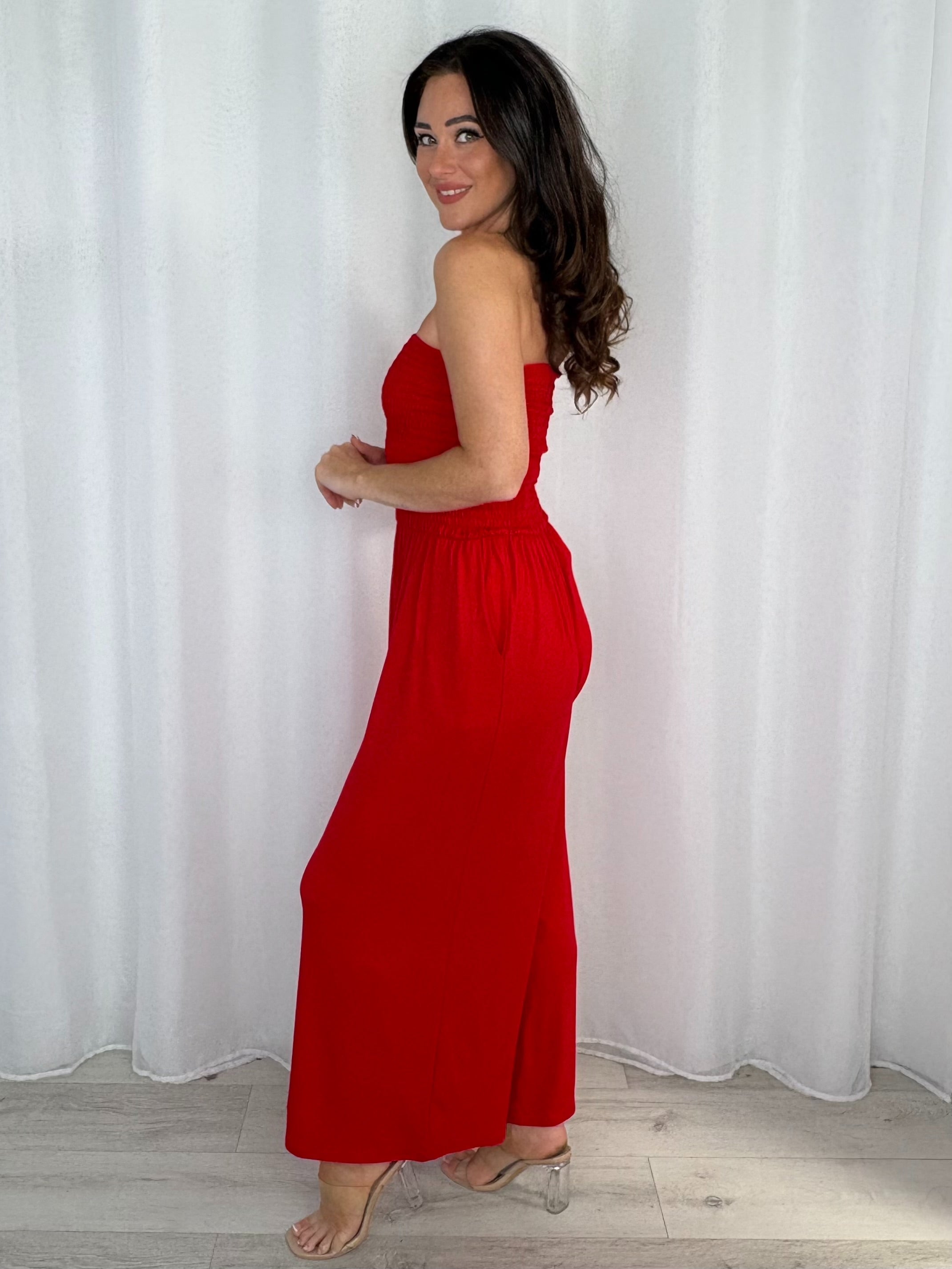 Smocked Bandeau Jumpsuit (6 Colours)