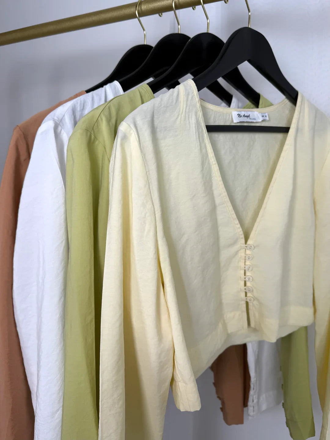CAPRI - Cropped Shirt (Lemon)
