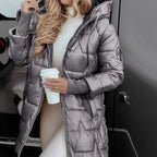 Women's Winter Warm Hooded Coat in Mid-Length