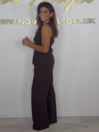 Button Up Tailored Straight Leg Trousers (2 Colours)