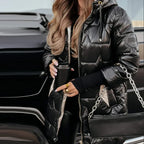 Women's Winter Warm Hooded Coat in Mid-Length