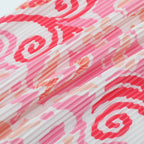 Pink Heart Abstract Prints V-Neck Vest Top & Pleated Pants