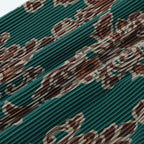 Dark Green Retro V-Neck Vest Top & Pleated Pants