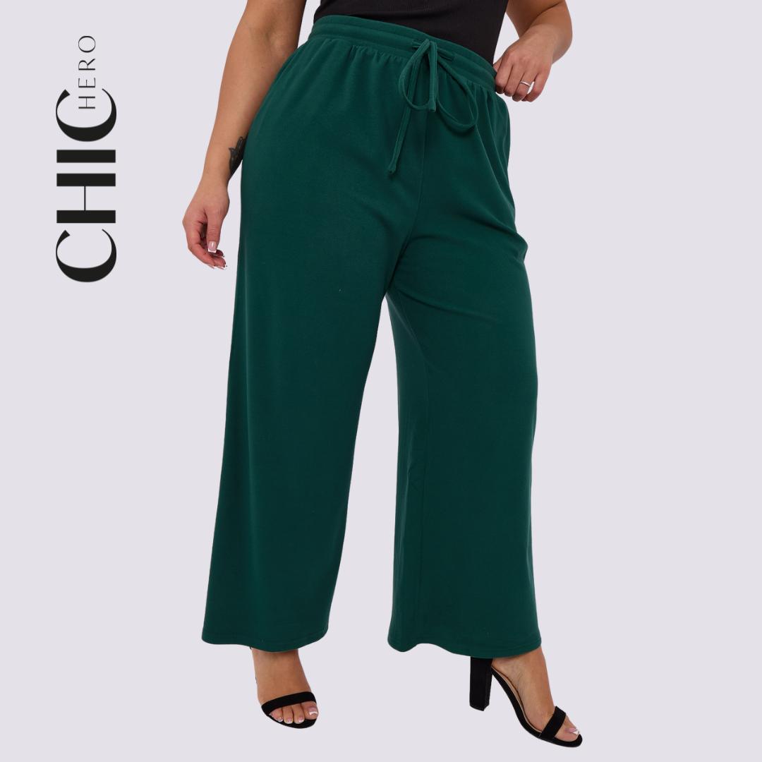 Plus Size Round Neck Short Sleeve Waist Long Sleeve Solid Color Suit