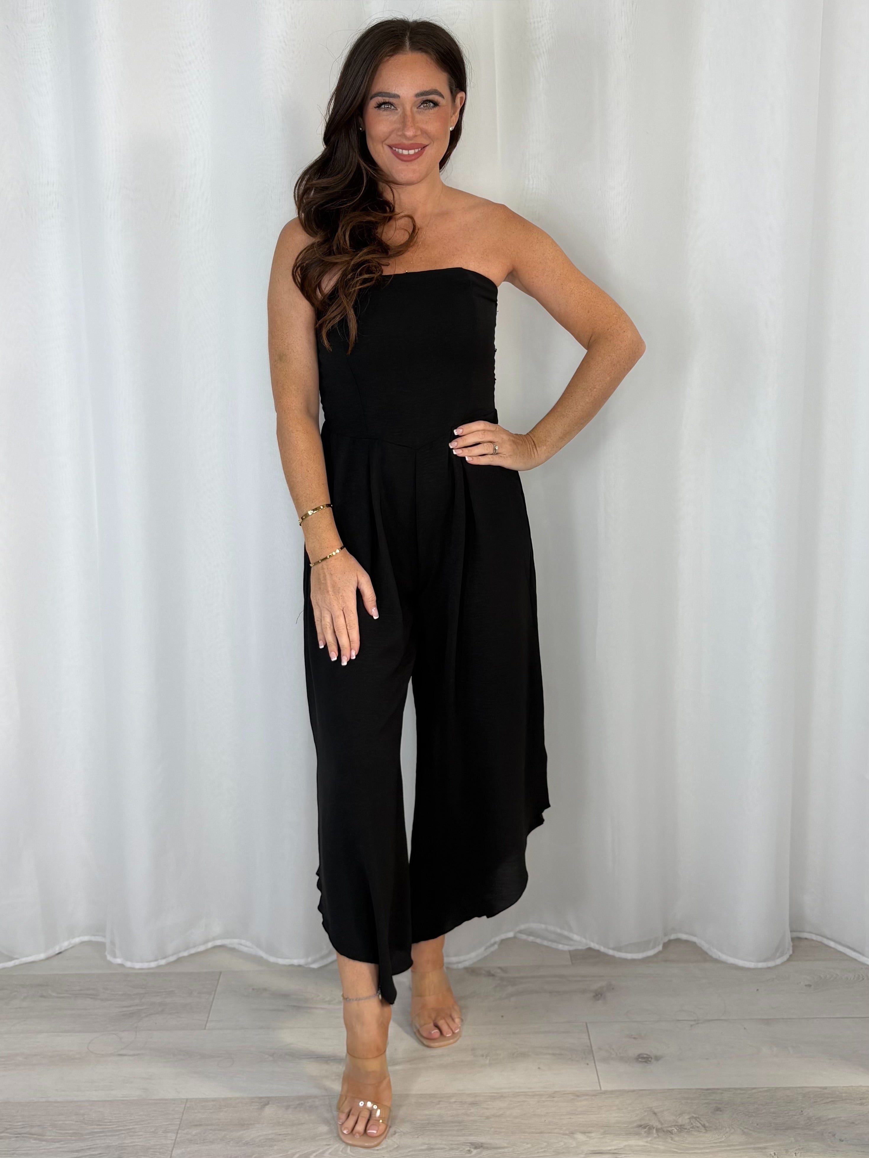 Bandeau Jumpsuit With Tapered Leg (6 Colours)