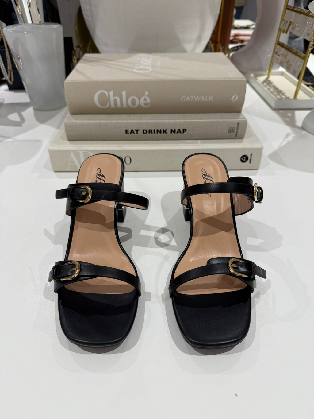 Double Buckle Strap Block Heel (4 Colours)
