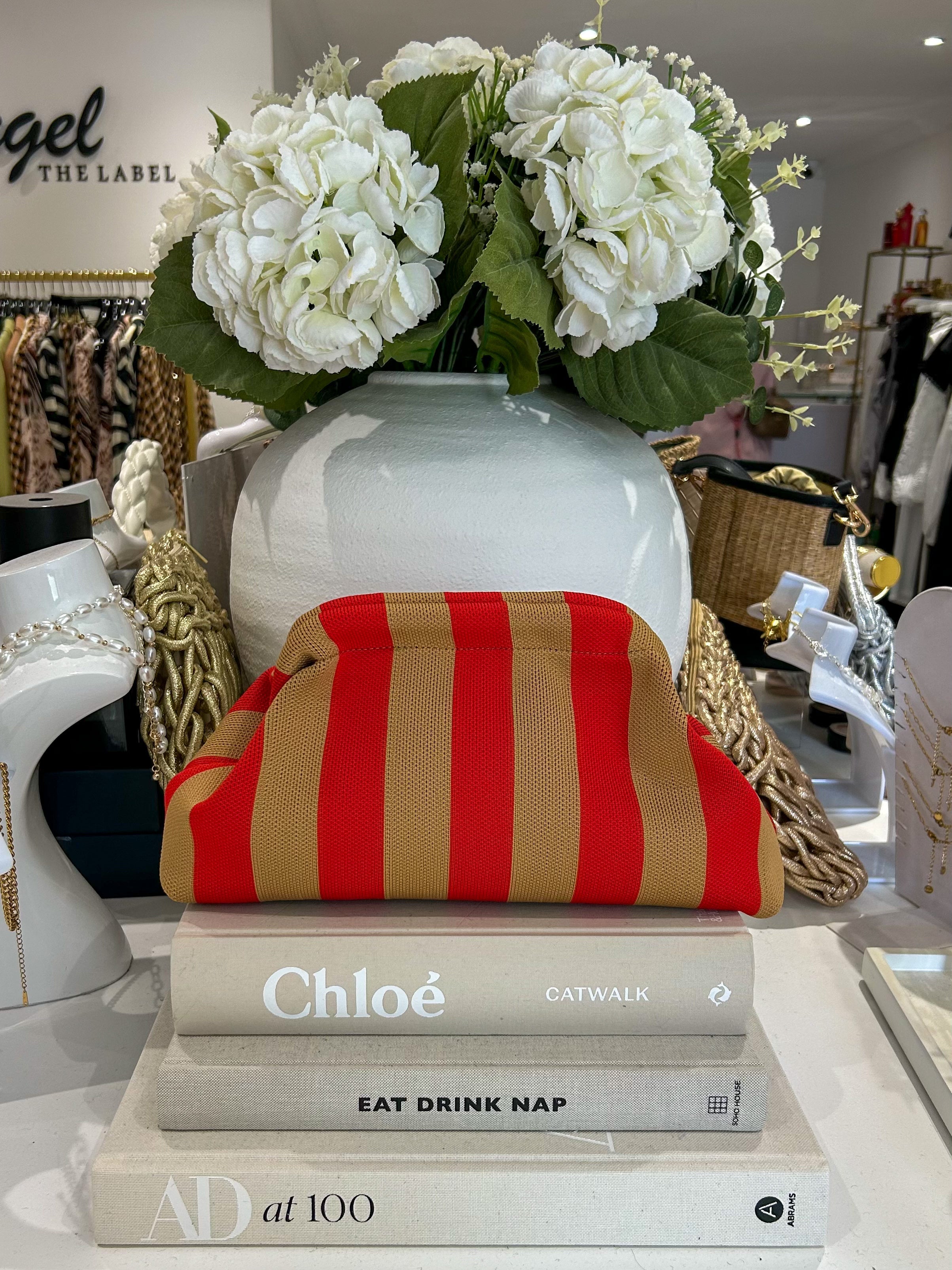 Striped Clutch Bag (5 Colours)