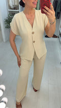 Brook Plain Button Front Co-Ord Set