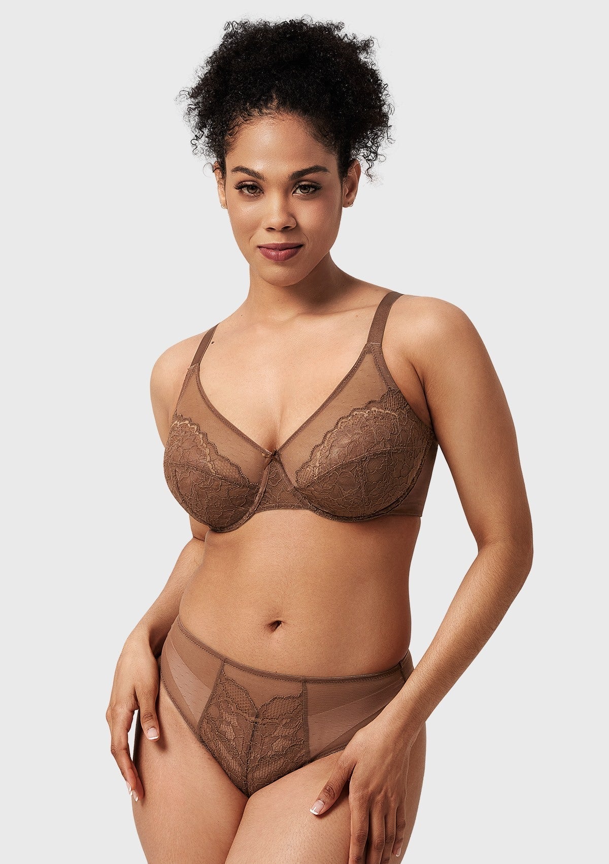 Enchante Unlined Non-padded Lace Underwire Bra