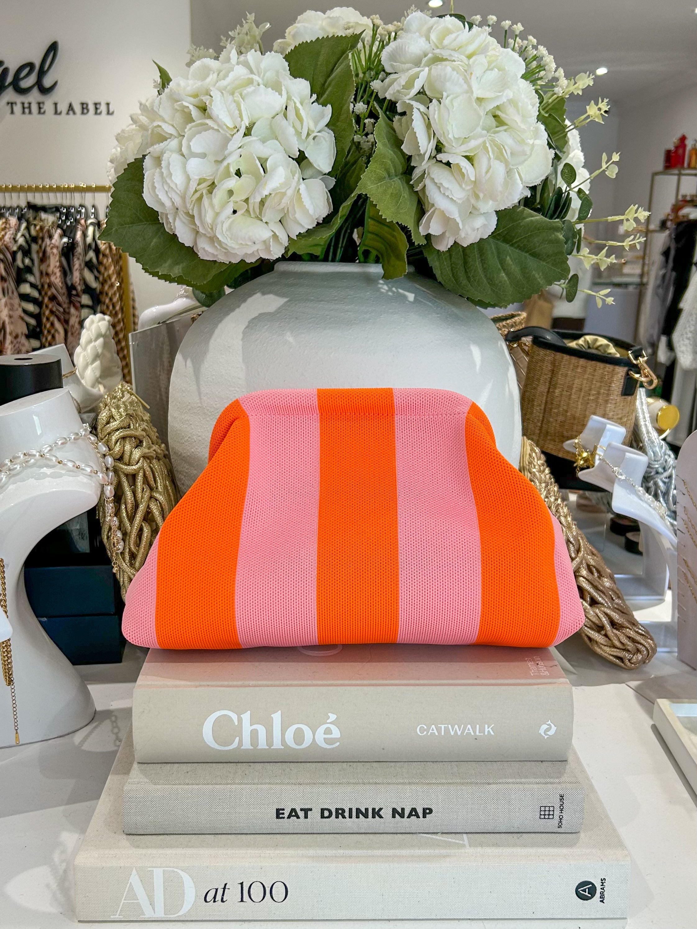 Striped Clutch Bag (5 Colours)