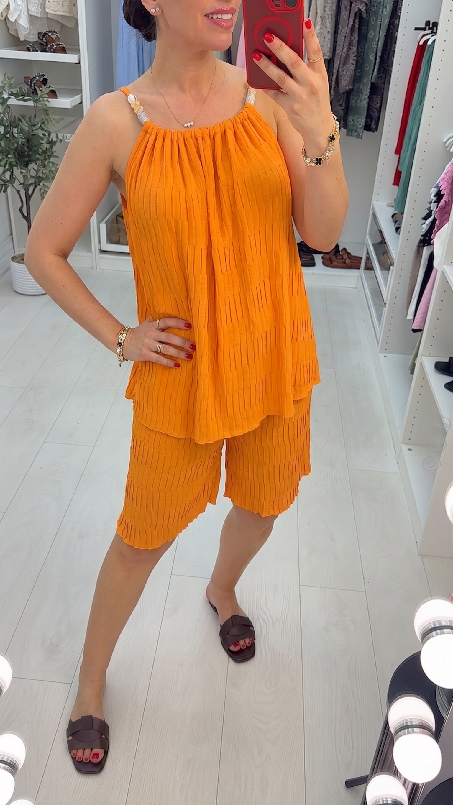 Biba Plain Textured Strappy Co-Ord Set