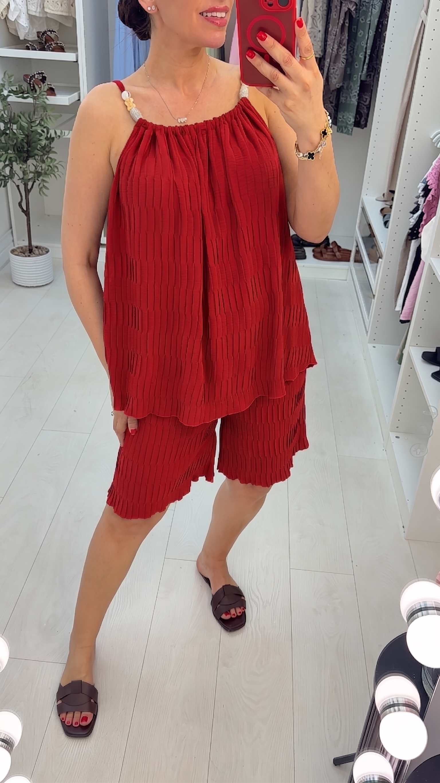 Biba Plain Textured Strappy Co-Ord Set