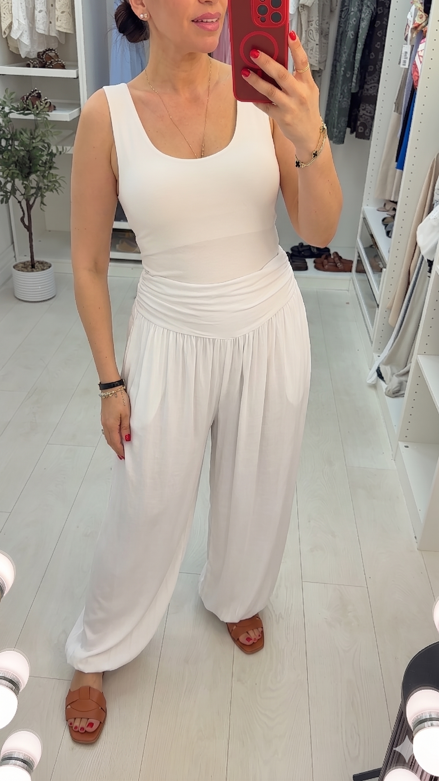 Prinnie Plain Loose Fit Cuffed Harem Trousers