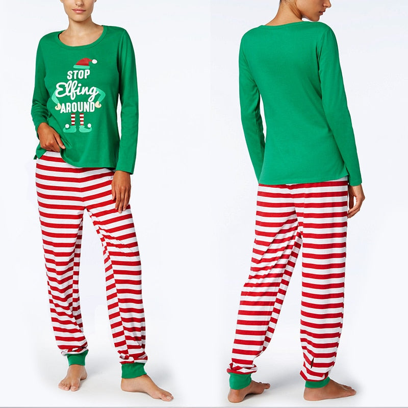 Elfing Around Matching Family Christmas Pajamas