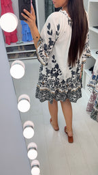Pavlina Floral Print Loose Fit Bardot Dress