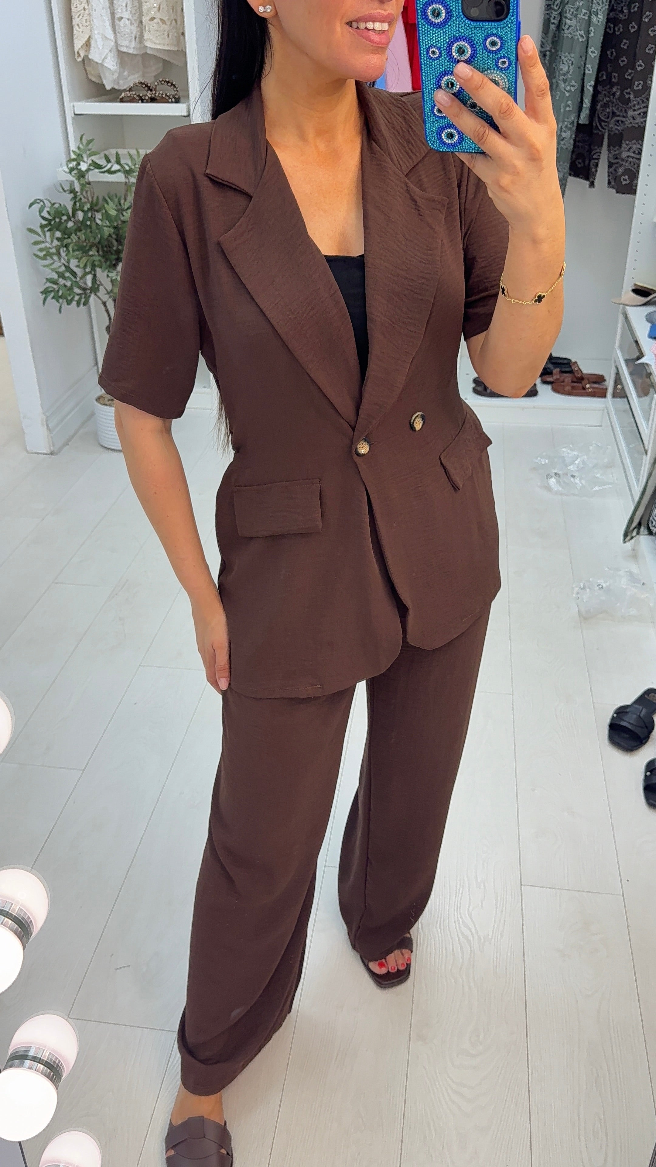 Florenza V Neck Button Front Co-Ord Set