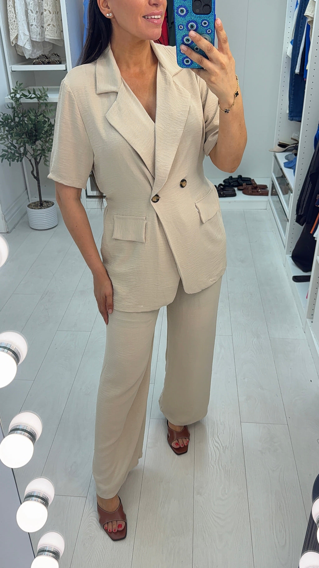 Florenza V Neck Button Front Co-Ord Set