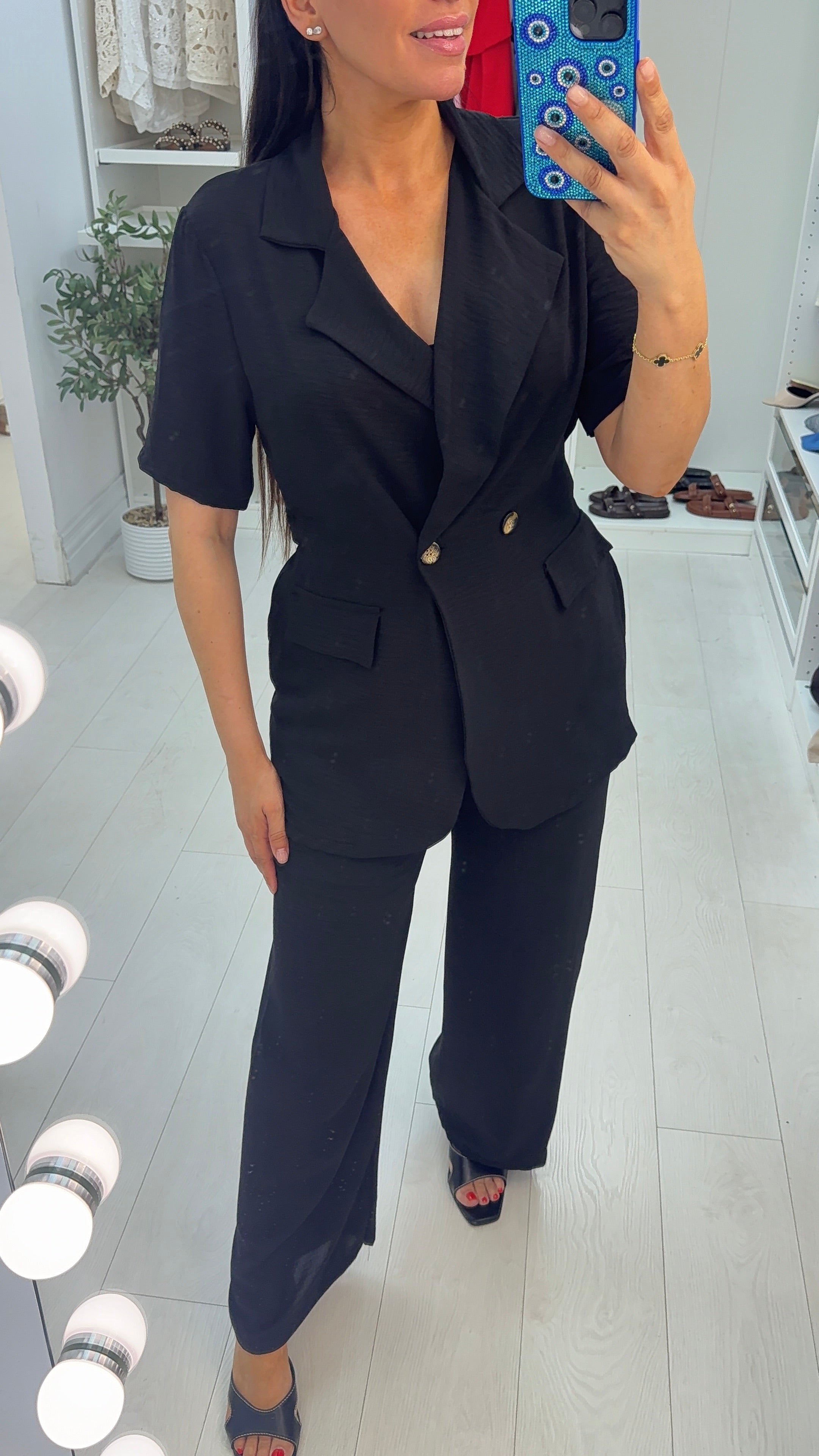 Florenza V Neck Button Front Co-Ord Set
