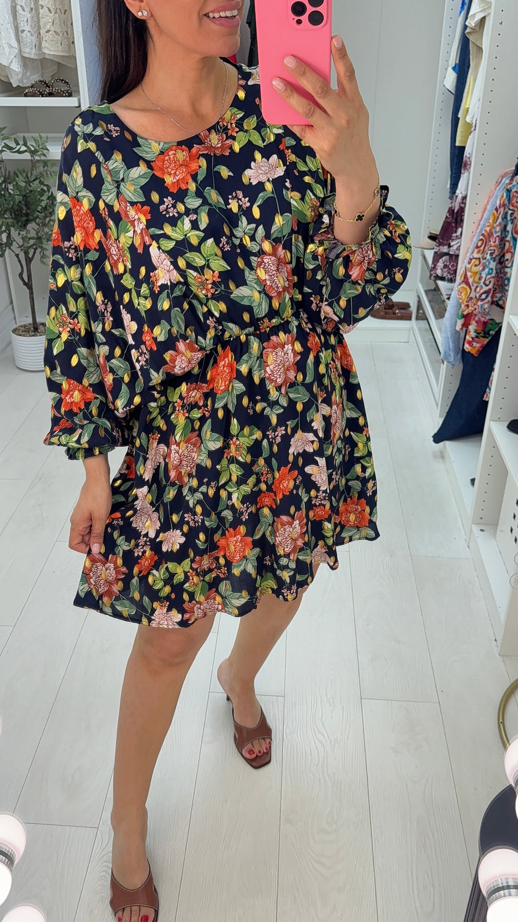 Geri Floral Print Batwing Dress