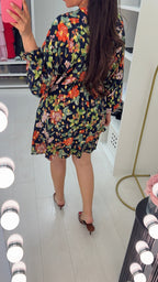 Geri Floral Print Batwing Dress