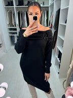 Yakira Plain Bardot Knit Dress
