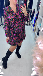 Charlton Floral Tie Waist Wrap Dress