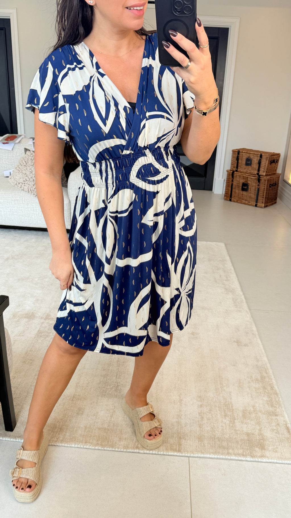 Dotty Abstract Print Magic Midi Dress