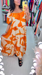 Wizard Shadow Print Smock Maxi Dress