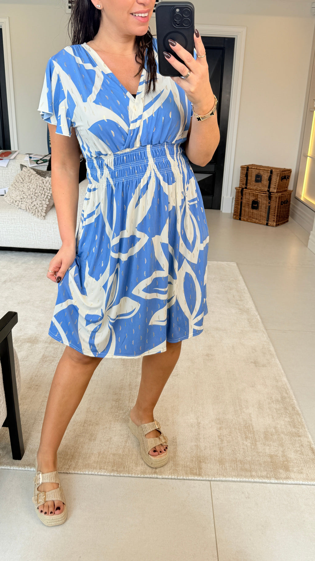 Dotty Abstract Print Magic Midi Dress