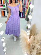 Melaney Broderie Anglaise Frill Hem Midi Dress