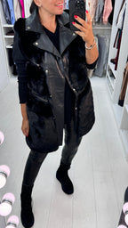 Micah Faux Fur Panelled Zip Detail Gilet
